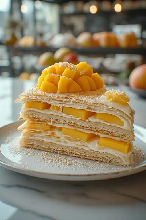 Mango Mille Crepe Cake