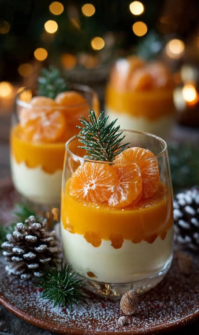 🍊 Mandarin Orange Panna Cotta (Layered Dessert Cups)