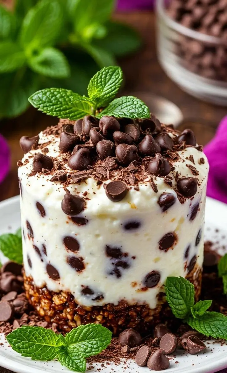 No-Bake Chocolate Chip Cheesecake (Mini Version)