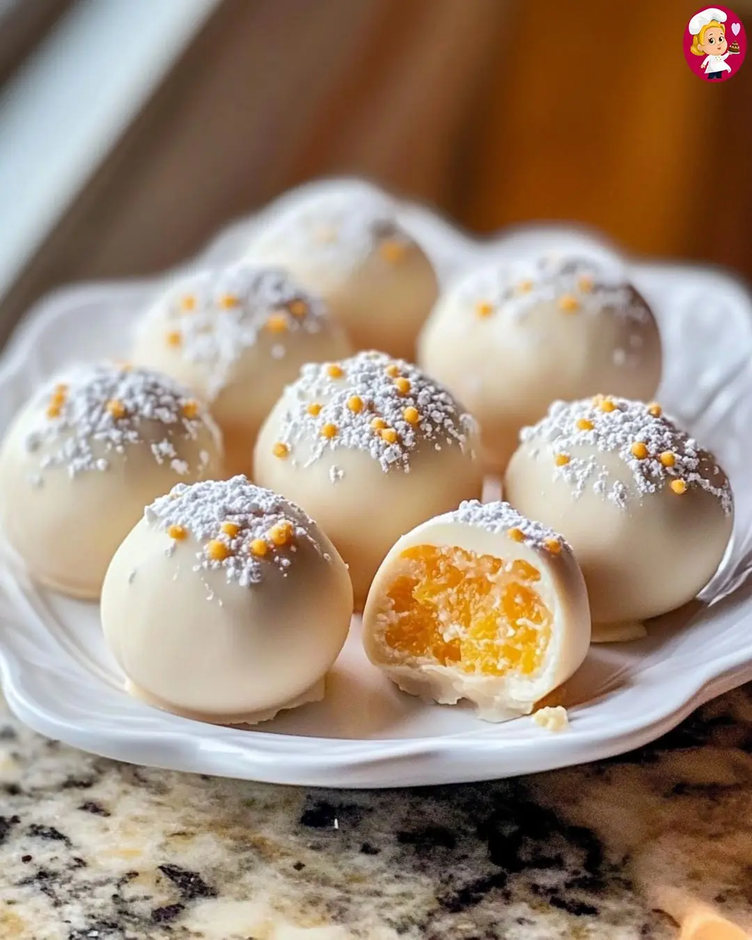 🥥 Mango Coconut White Chocolate Truffles