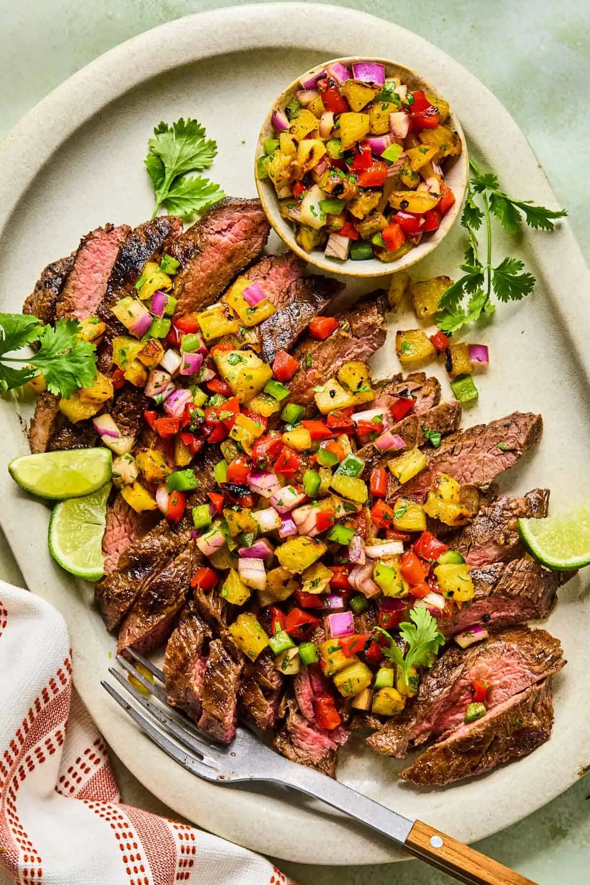 Steak with Pineapple Chili Glaze – Seared Steak with Sweet Tangy Pineapple Sauce