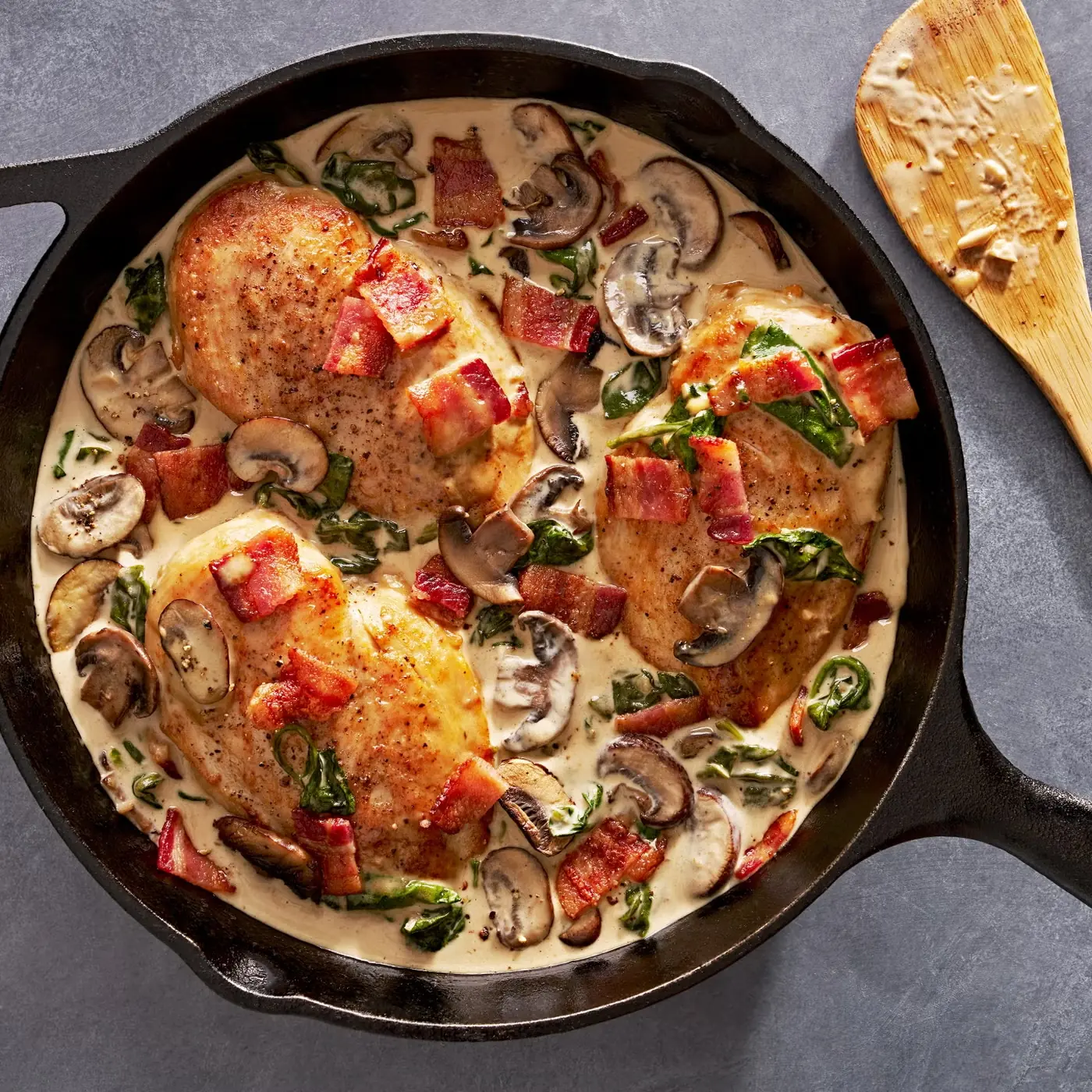 Creamy Balsamic Mushroom Chicken – Seared Chicken with Balsamic Mushroom Cream Sauce