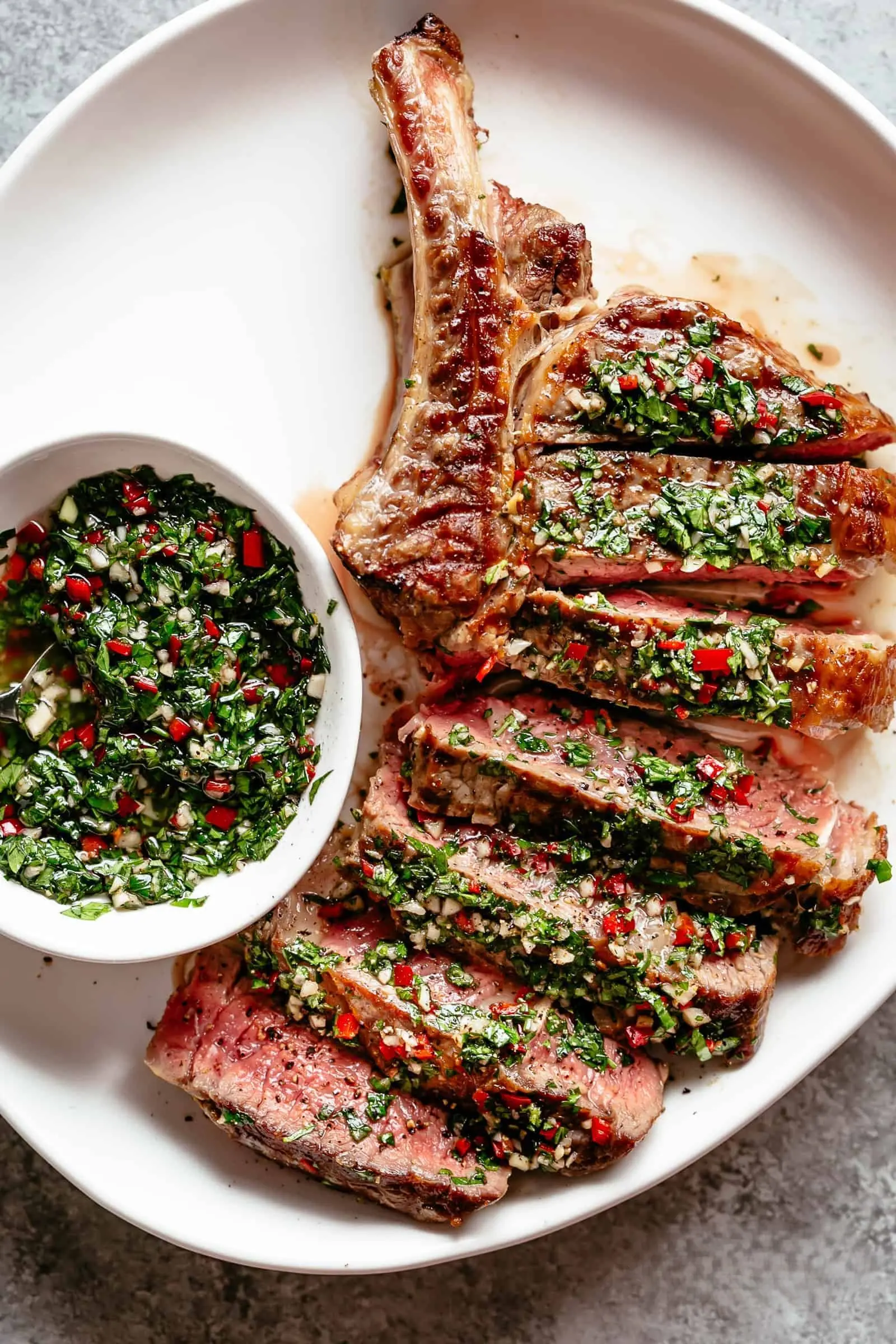 Chimichurri Butter Steak – Seared Ribeye with Melting Vibrant Herb Butter