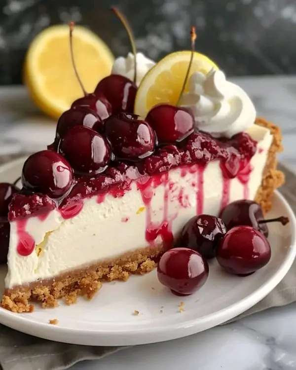🍒🍋 Cherry Lemon Cheesecake