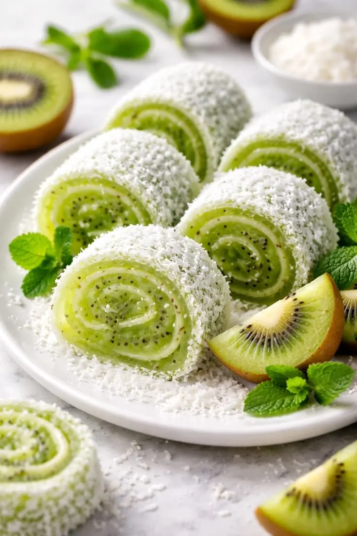 🥝🥥 Kiwi Coconut Cream Roll