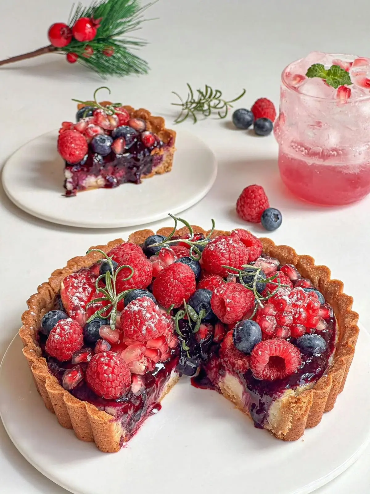 🍓🫐 Mixed Berry Cream Tart