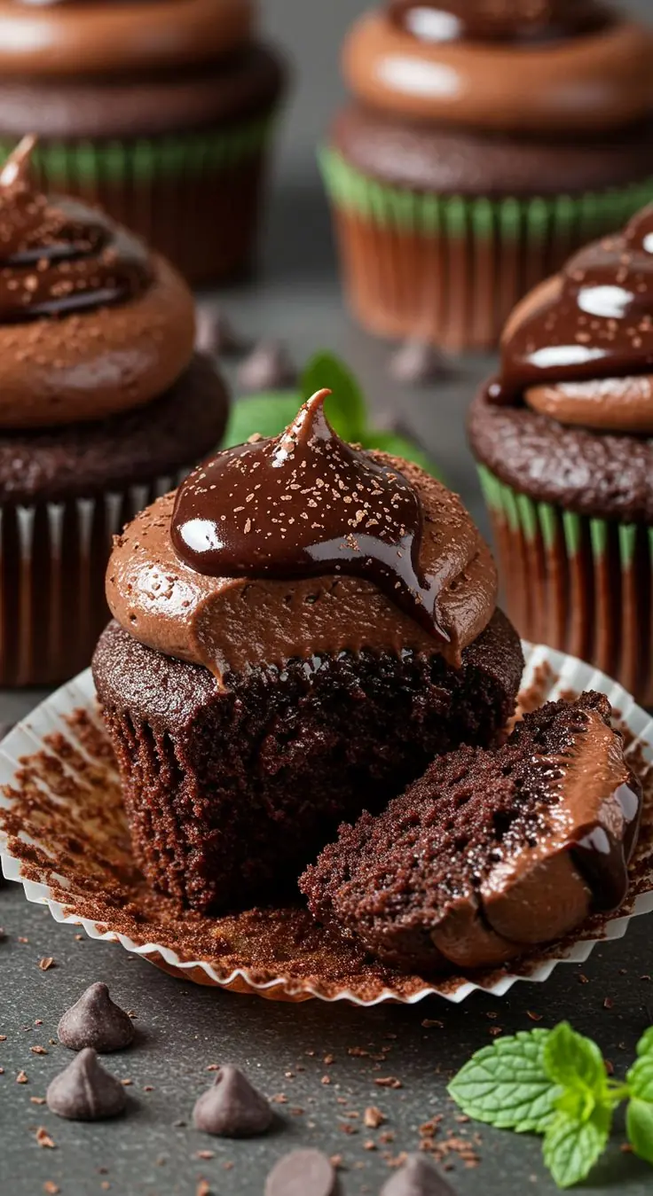 🍫 Ultimate Chocolate Cupcakes with Ganache Frosting