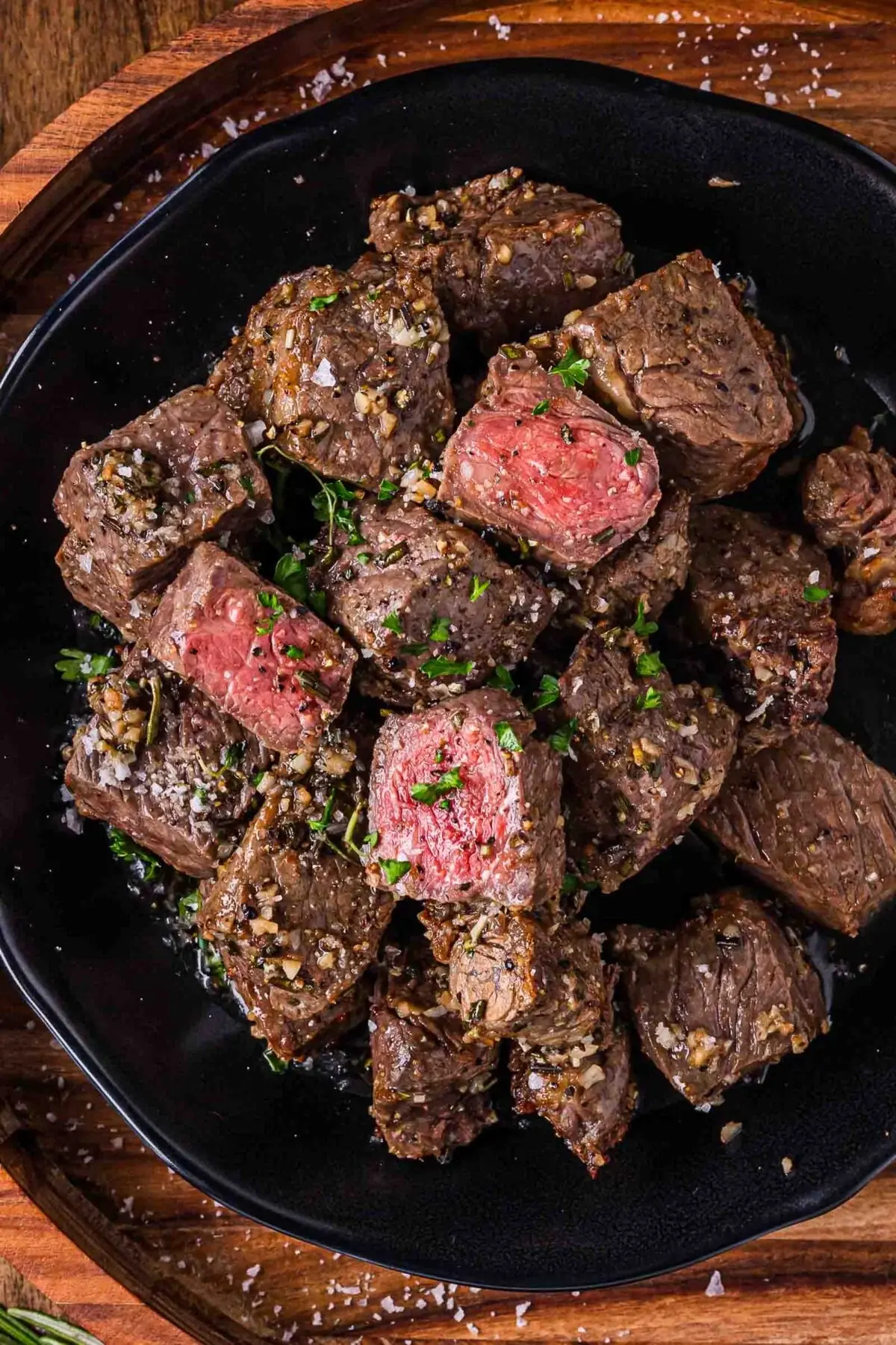 Air Fryer Garlic Butter Steak Bites