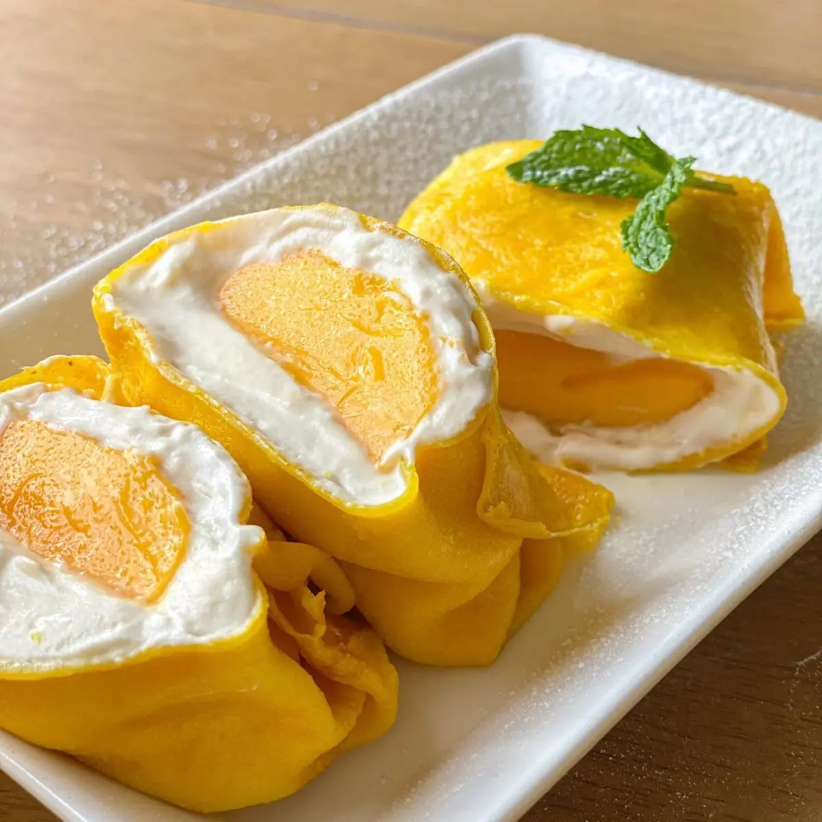 ๐ฅ Mango Cream Crepe Rolls