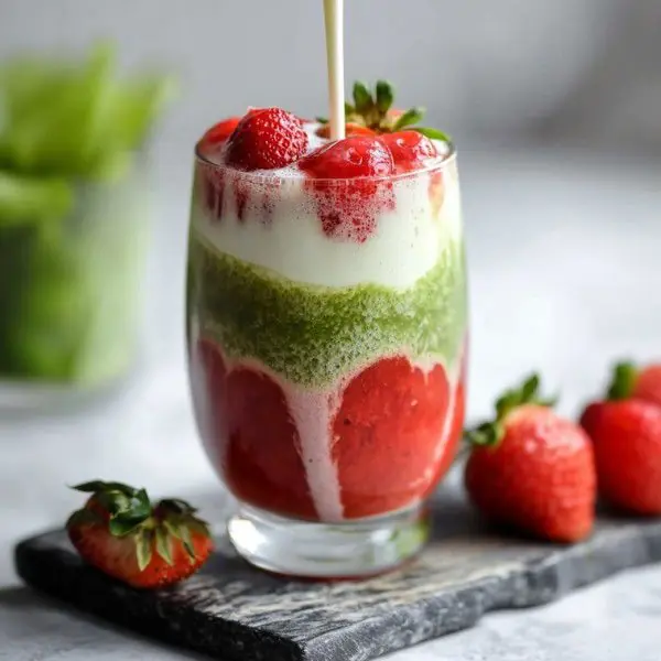 🥑🍓 Strawberry Avocado Milk Drink