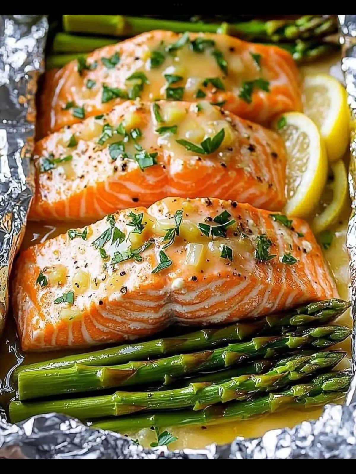🍋 Garlic Butter Baked Salmon with Asparagus (Juicy, Clean & Flavorful)