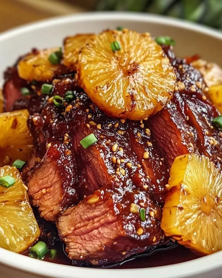 🍍 Pineapple Teriyaki Beef (Sweet & Savory Glazed Beef)