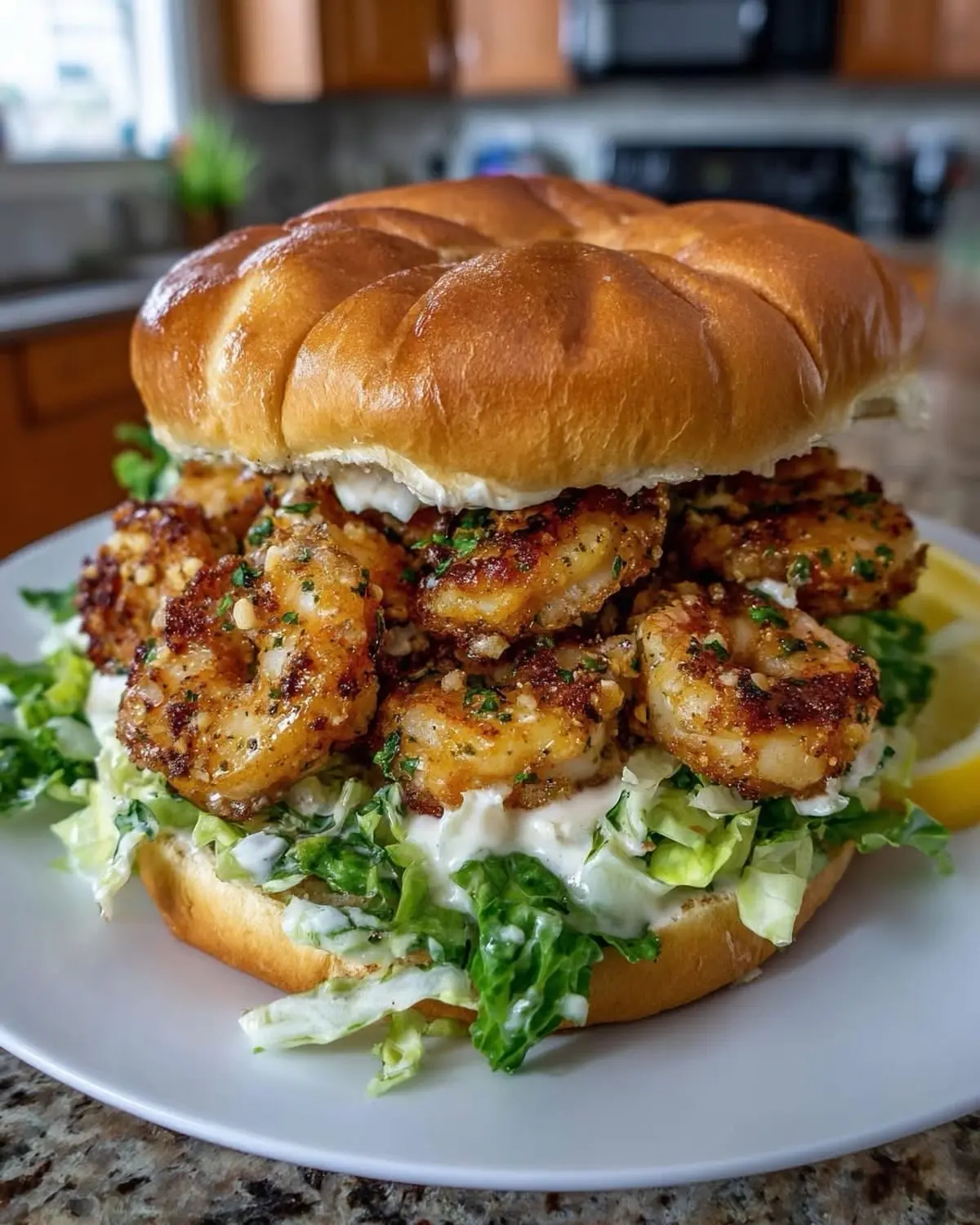 Parmesan Shrimp Sliders – Shattered-Gold Crust with a High-Gloss Amber Mirror