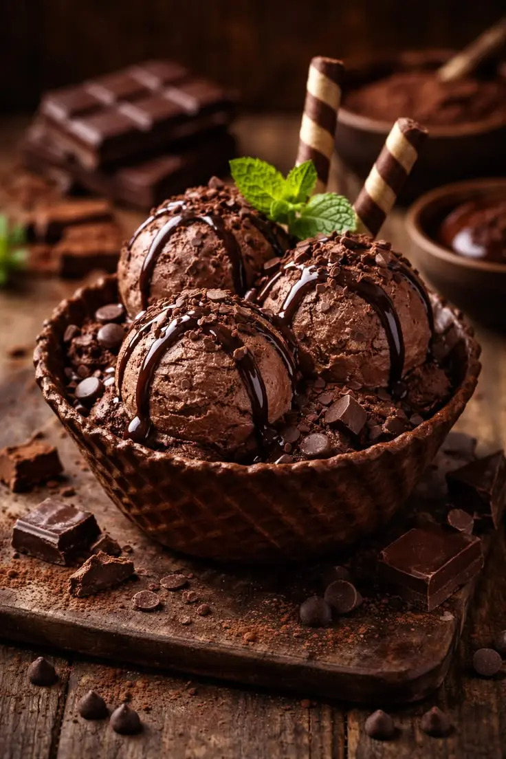 🍫 Ultimate Chocolate Ice Cream (Rich, Creamy, No-Ice-Crystal)