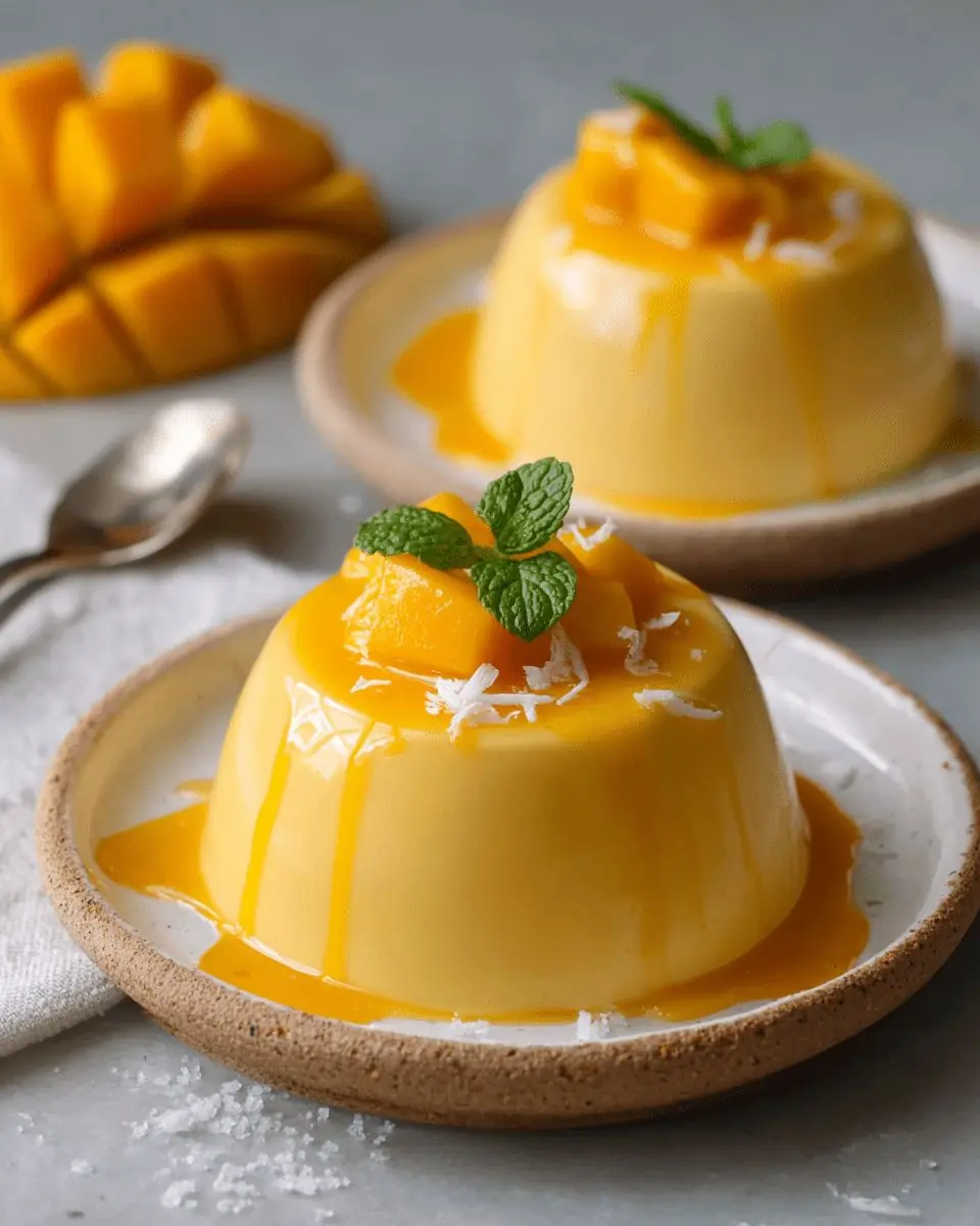 🥭 Mango Panna Cotta (Silky – Creamy – Tropical Dessert)