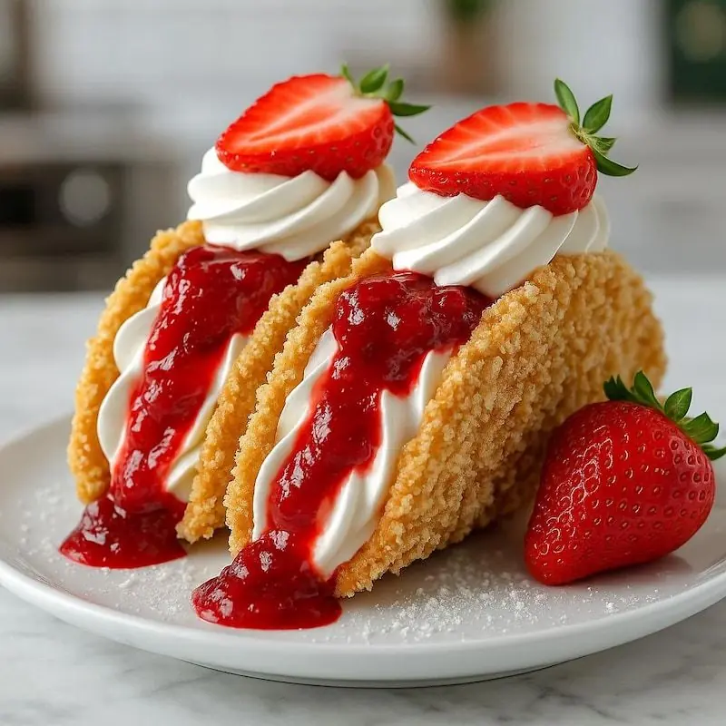 π Strawberry Cheesecake Cannoli (Crispy & Creamy Dessert)
