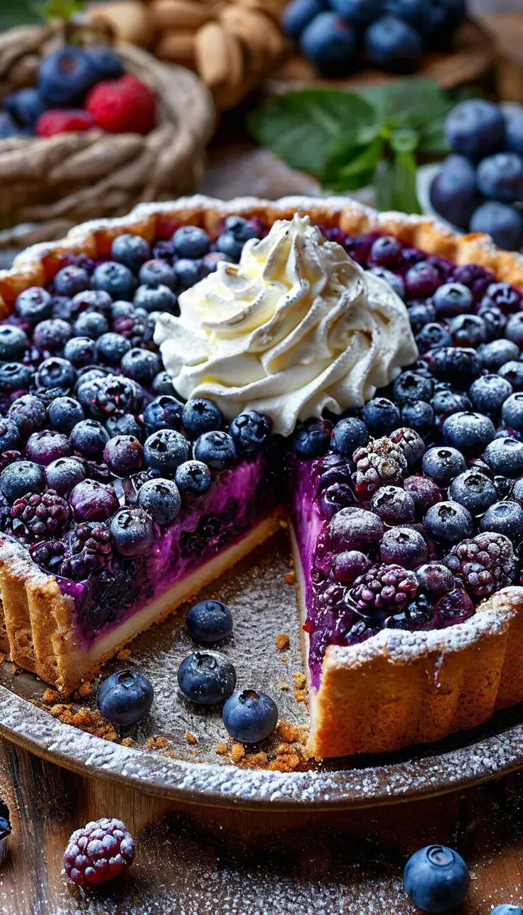 🫐 Blueberry Custard Tart (Buttery, Creamy & Fresh)
