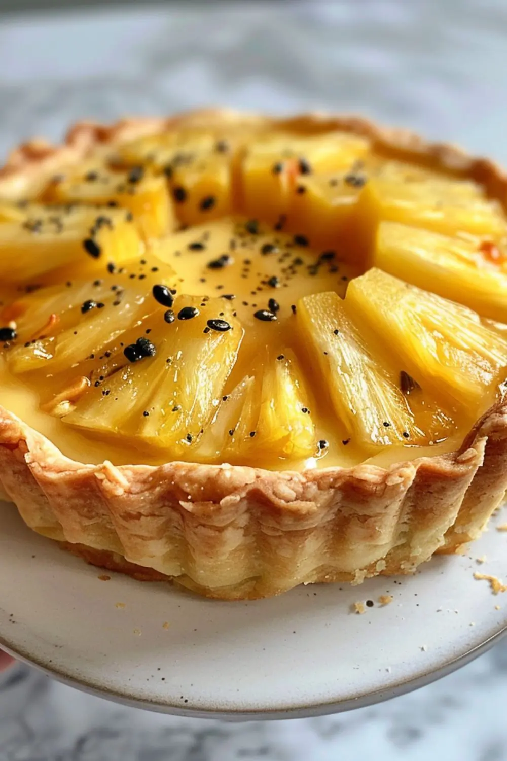 🍍 Pineapple Custard Tart (Buttery, Creamy & Tropical)