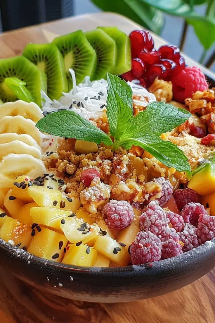 🥝 Tropical Fruit Yogurt Bowl (Fresh, Healthy & Colorful)