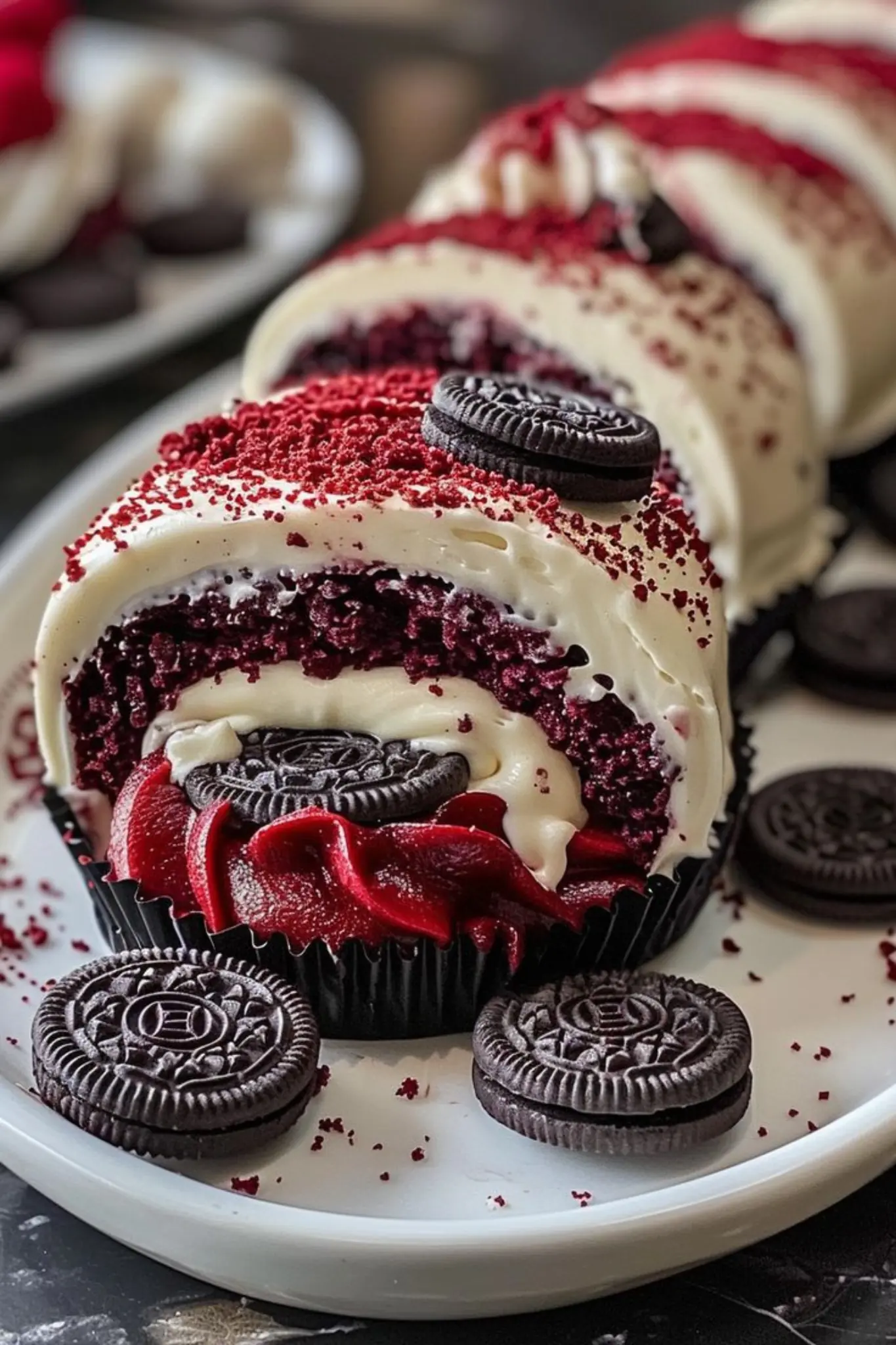Red Velvet Oreo Cream Cheese Roll (Soft, Creamy, Show-Stopping Dessert)