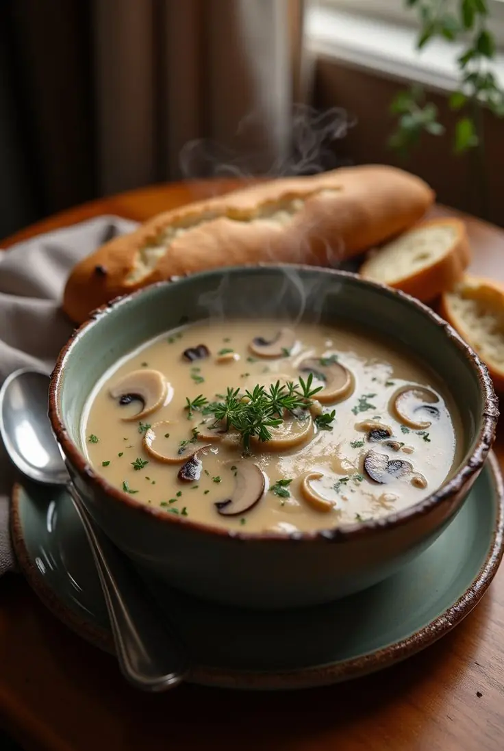 🍄 Creamy Mushroom Soup (Velvety, Cozy & Restaurant-Style)