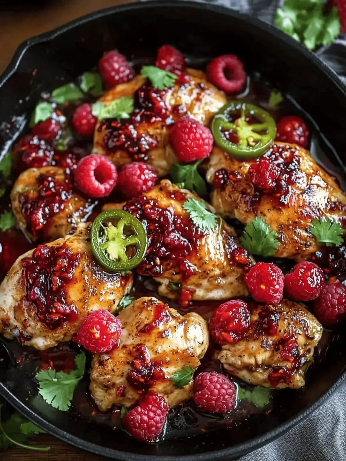 🍗 Raspberry Chili Chicken (Sweet, Spicy & Savory)