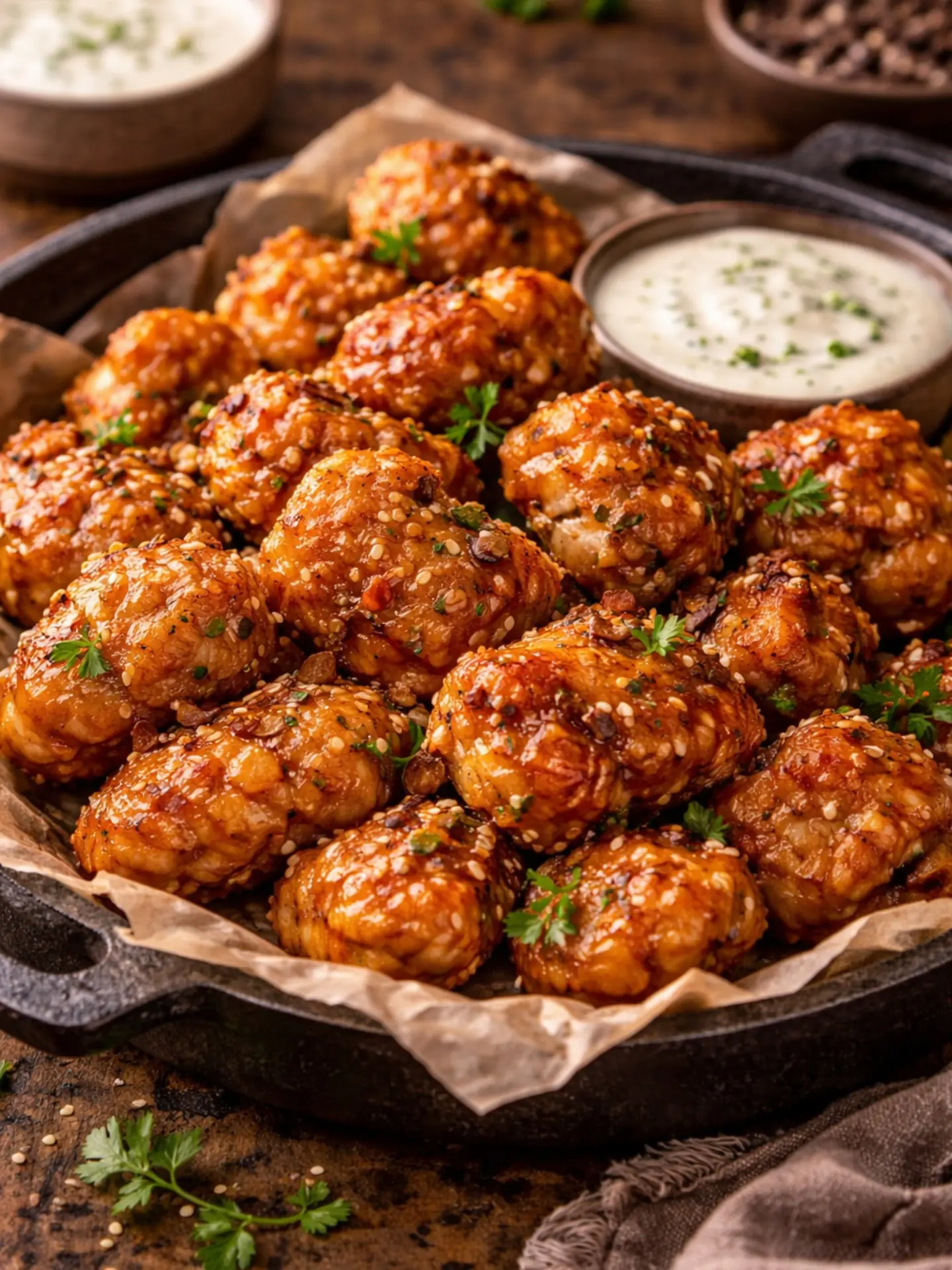 Honey Butter Chicken – Shattered-Gold Crust with a High-Gloss Amber Mirror