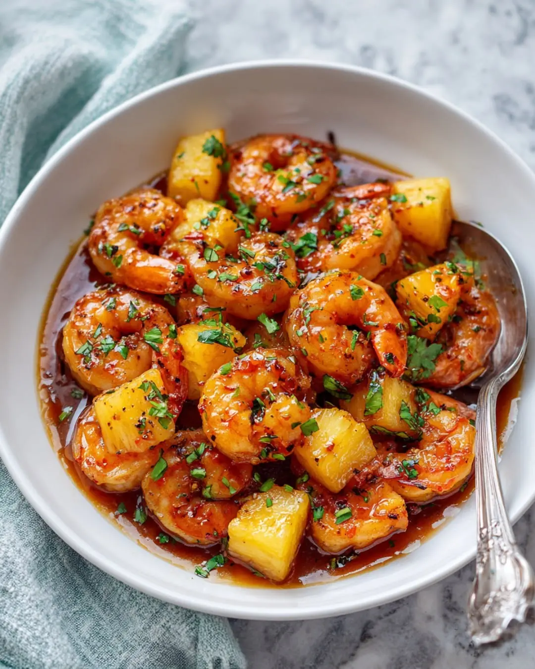 🍤 Pineapple Chili Shrimp (Sweet, Tangy & Spicy)
