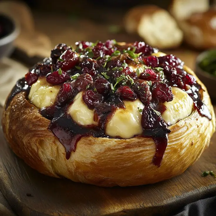 🧀🍞 Baked Brie Bread Bowl (Melty, Sweet & Savory)