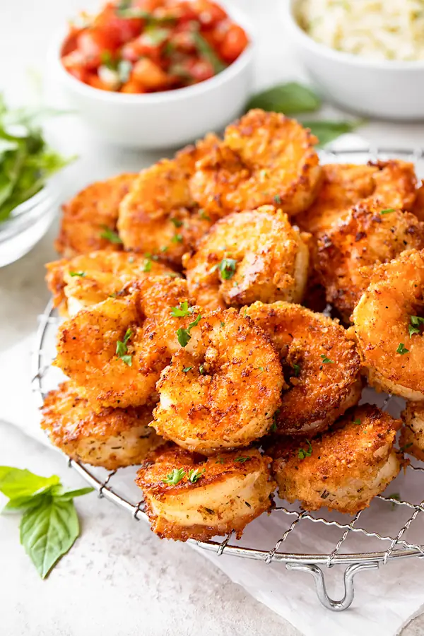 Parmesan Garlic Shrimp – Shattered-Char Crust with a High-Gloss Amber Mirror