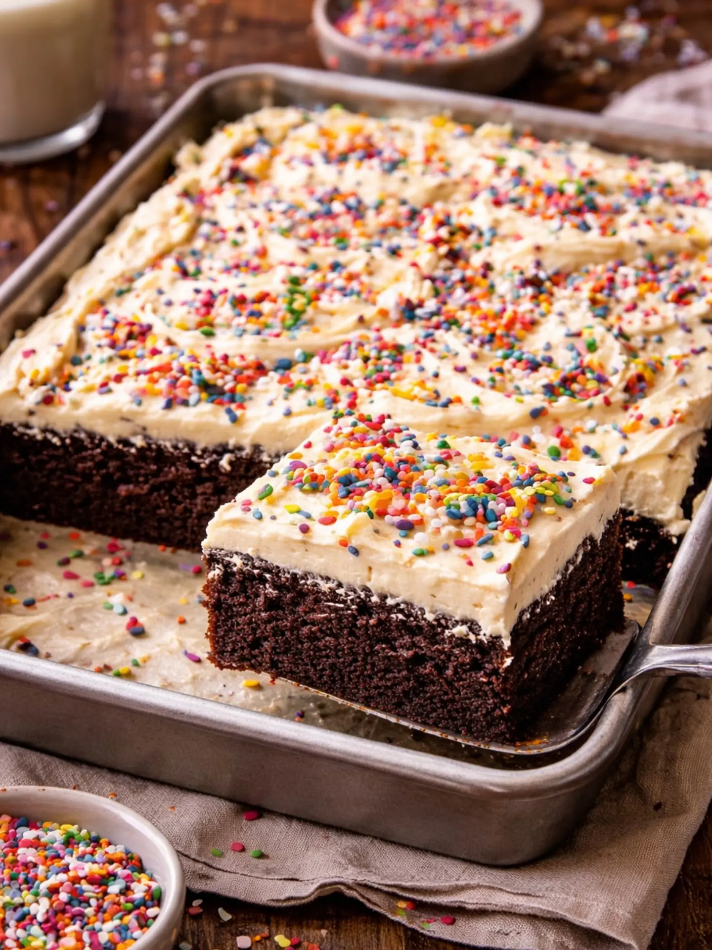 Viral Texas Sheet Cake – Shattered-Char Sponge with a High-Gloss Ebony Mirror