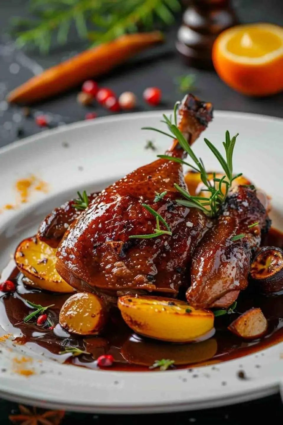🍊 Crispy Orange-Glazed Duck Leg