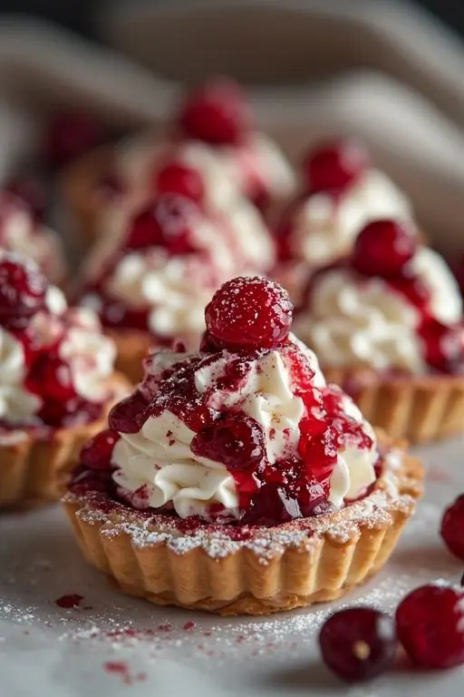 🍓 Mini Berry Cream Tarts with Vanilla Whipped Cream