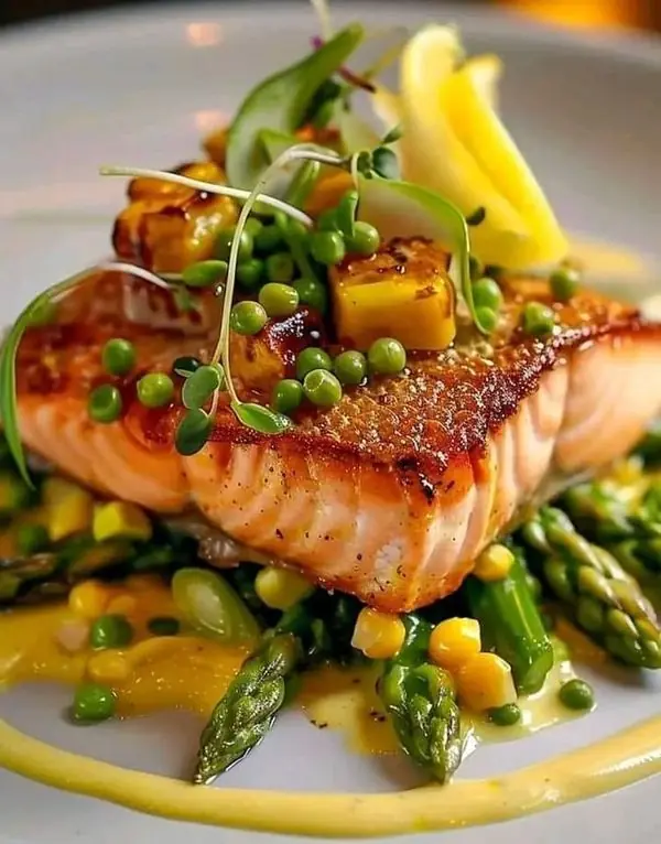 🐟 Pan-Seared Salmon with Lemon Butter Sauce