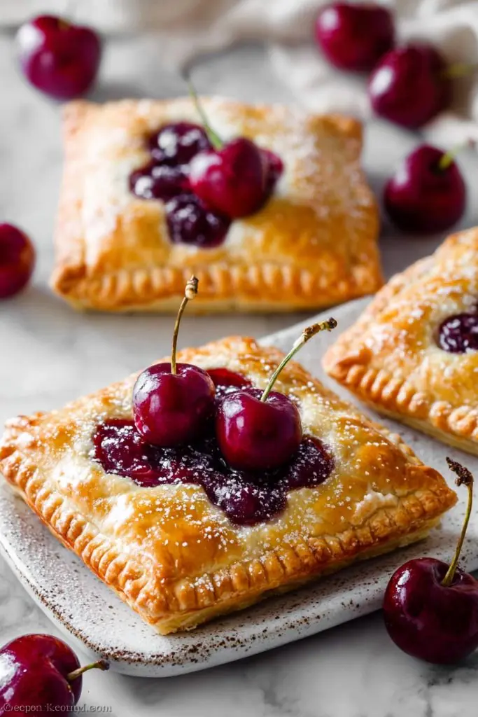 🍒 Cherry Puff Pastry Hand Pies