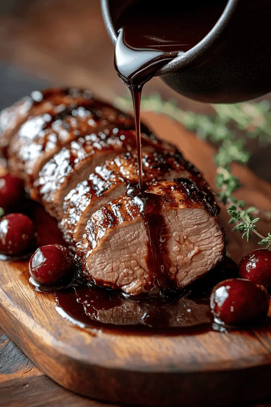 🍒 Pan-Seared Duck Breast with Cherry Red Wine Sauce