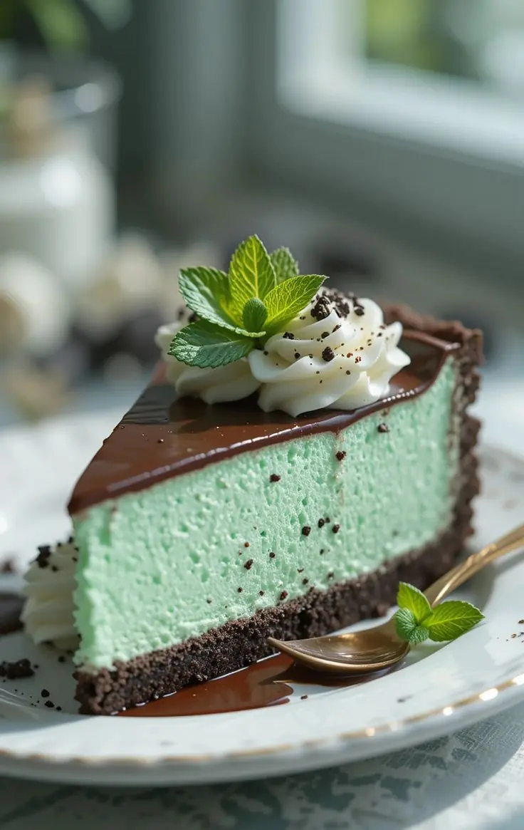 🍃 Chocolate Mint Cheesecake