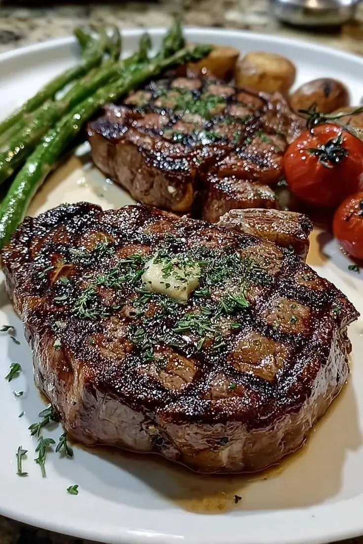 🥩🔥 Garlic Butter Ribeye Steak (Perfect Pan-Seared)
