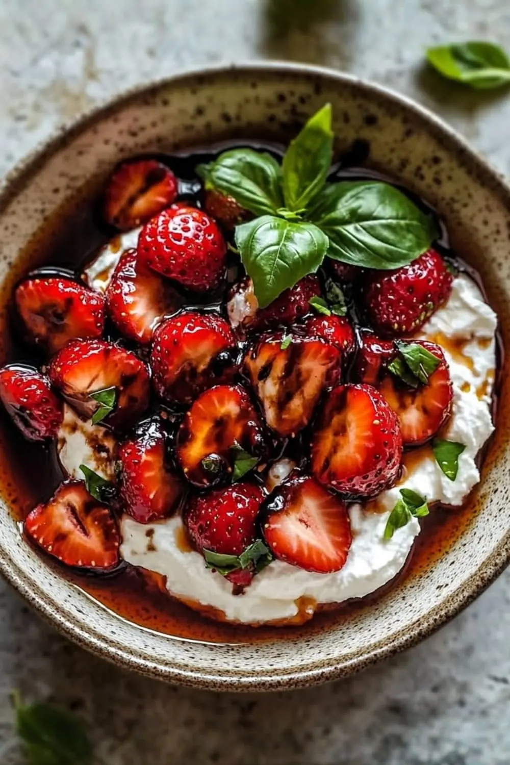 🍓✨ Whipped Ricotta with Balsamic Strawberries
