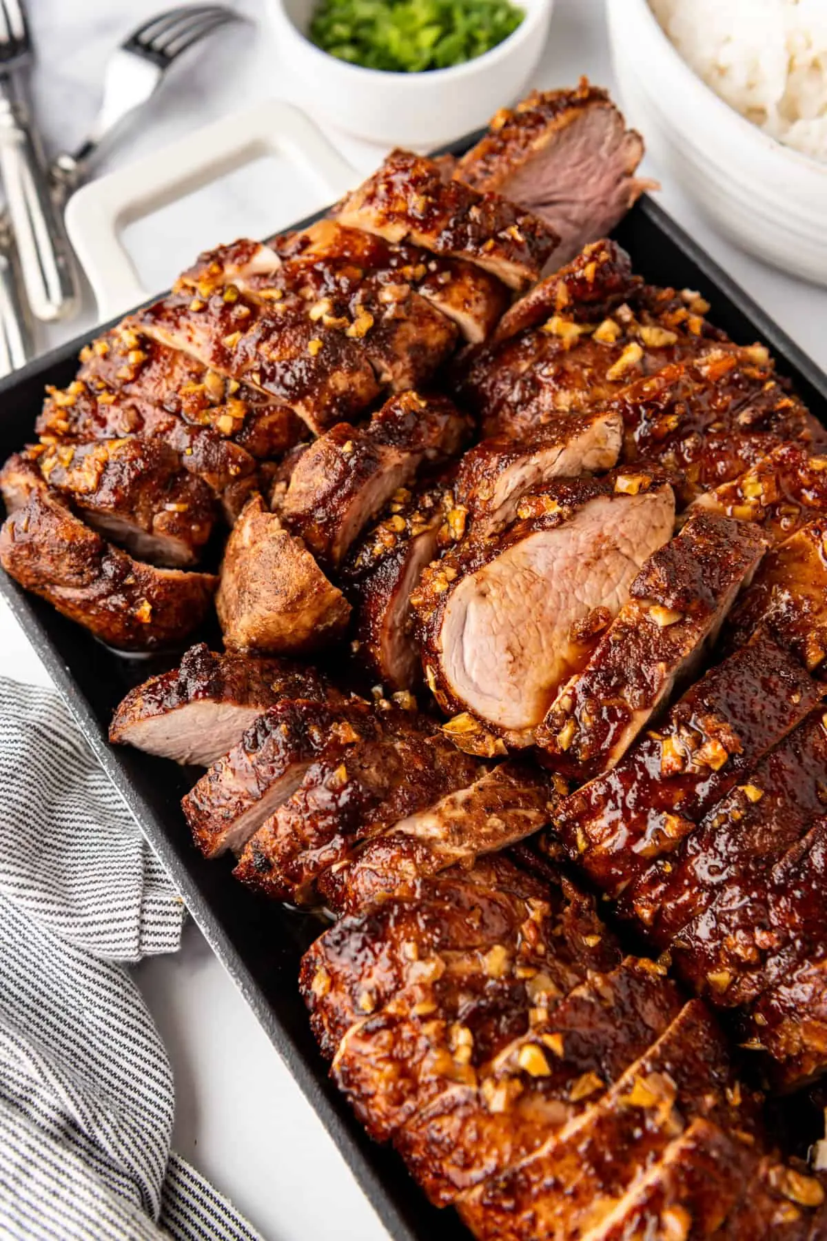 Island Pork Tenderloin – Shattered-Gold Crust with a High-Gloss Ruby Mirror