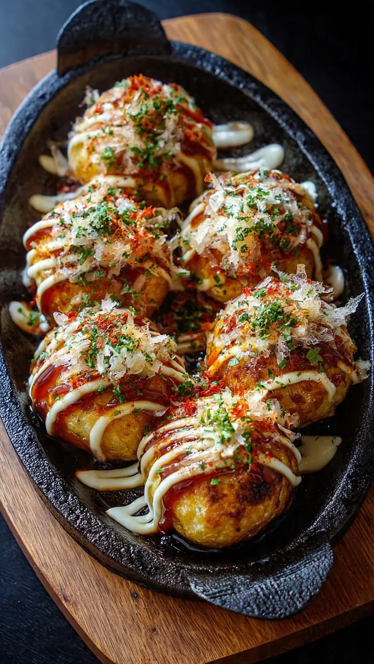 🐙🔥 Japanese Takoyaki (Octopus Balls)