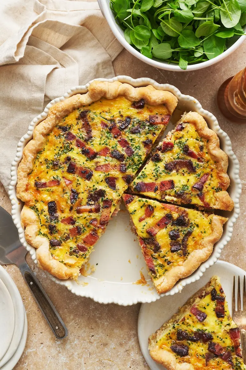 Quiche Lorraine – Buttery Shortcrust with Smoky Bacon and Gruyère Silk