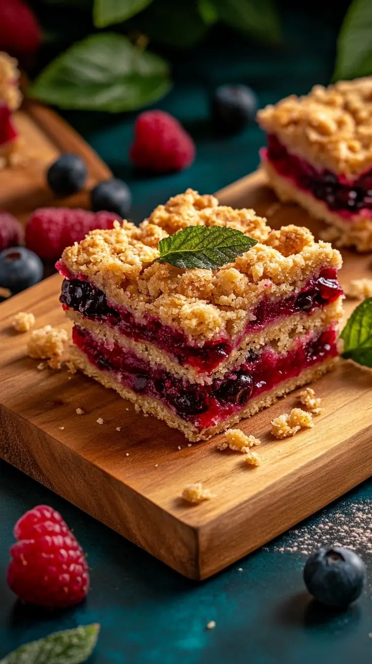 🍓 Berry Crumble Bars (Buttery & Jammy Layers)