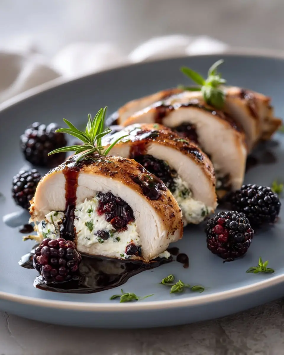 🍗 Blackberry & Cream Cheese Stuffed Chicken