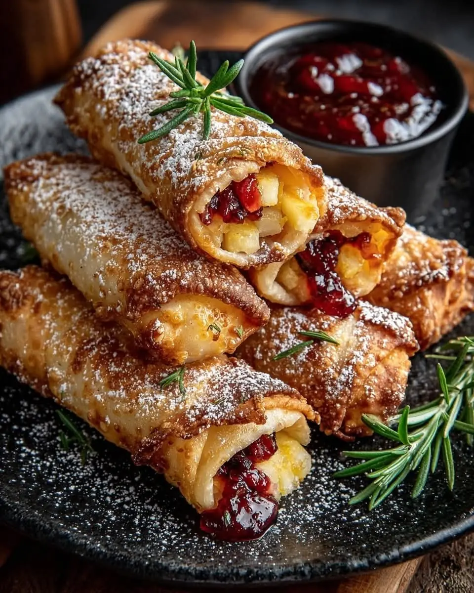 🍎🍓 Crispy Apple Berry Dessert Rolls
