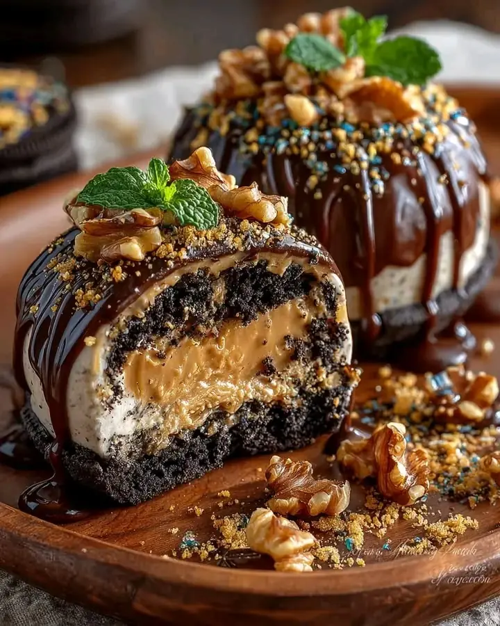 🍫🥜 Chocolate Peanut Butter Lava Cakes