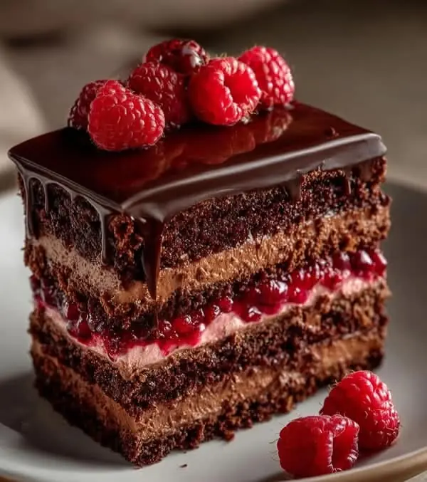 🍫🍓 Chocolate Raspberry Opera Cake