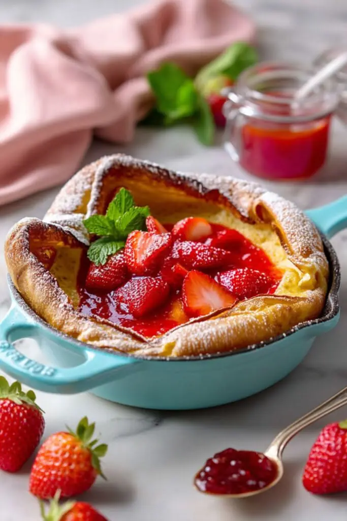 🥞🍓 Strawberry Dutch Baby Pancake