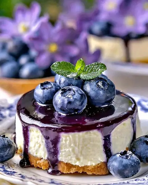 🫐 Mini Blueberry Cheesecakes