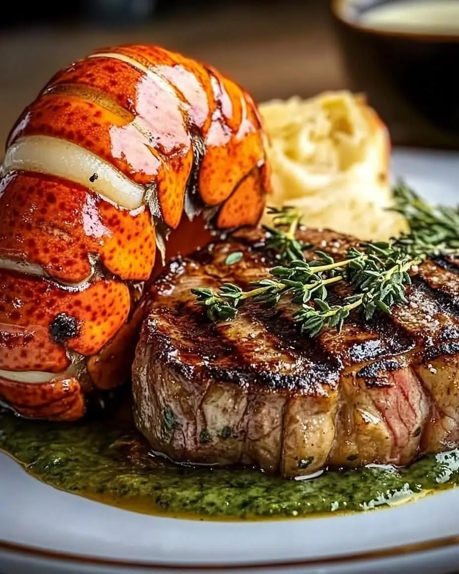 🥩🦞 Steak & Lobster with Garlic Herb Butter
